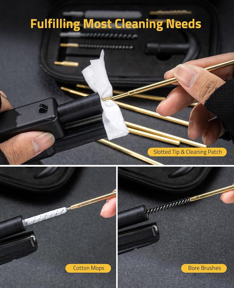CVLIFE Gun Cleaning Kit for .177 .22/9mm .22 .357 .45, .40 .38/9mm .45 .357, .38 Universal Gun Cleaning Kits for Rifle, Handgun, Airgun - Image 5